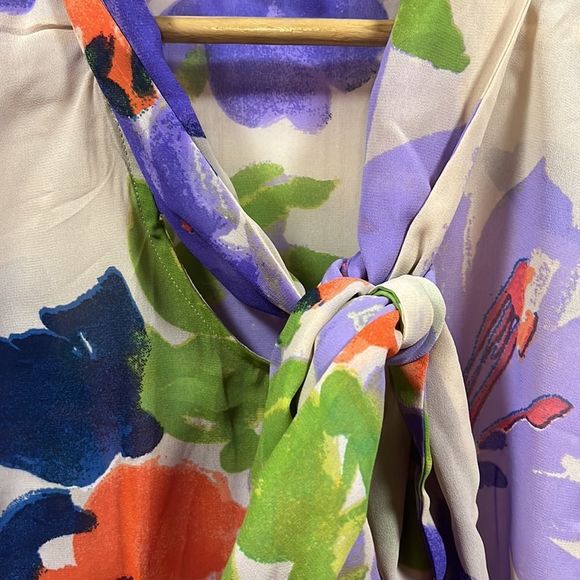 Jessica Simpson floral sheer bell sleeve blouse - Picture 3 of 8